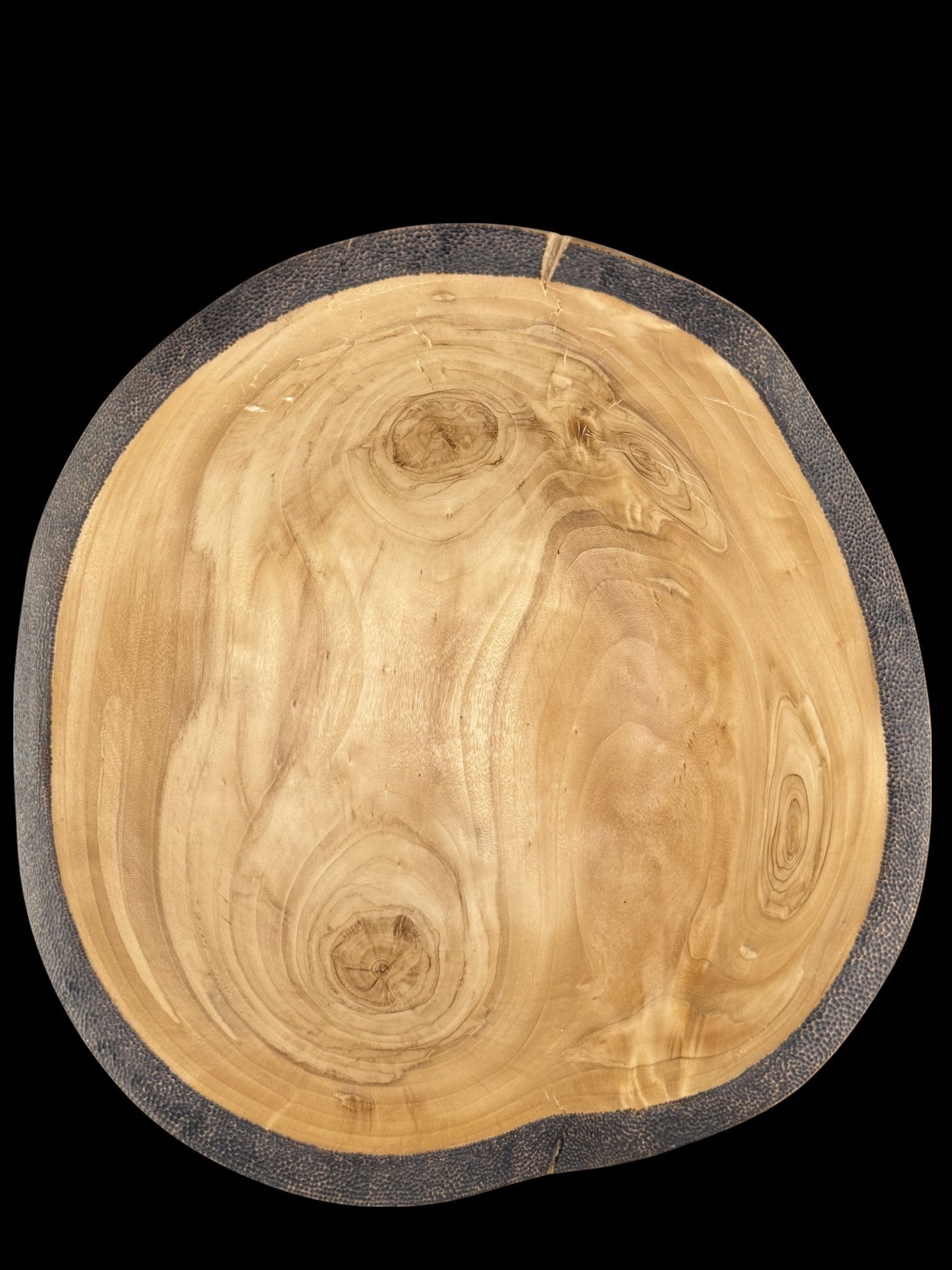 #25 Large cottonwood bowl with burned rim