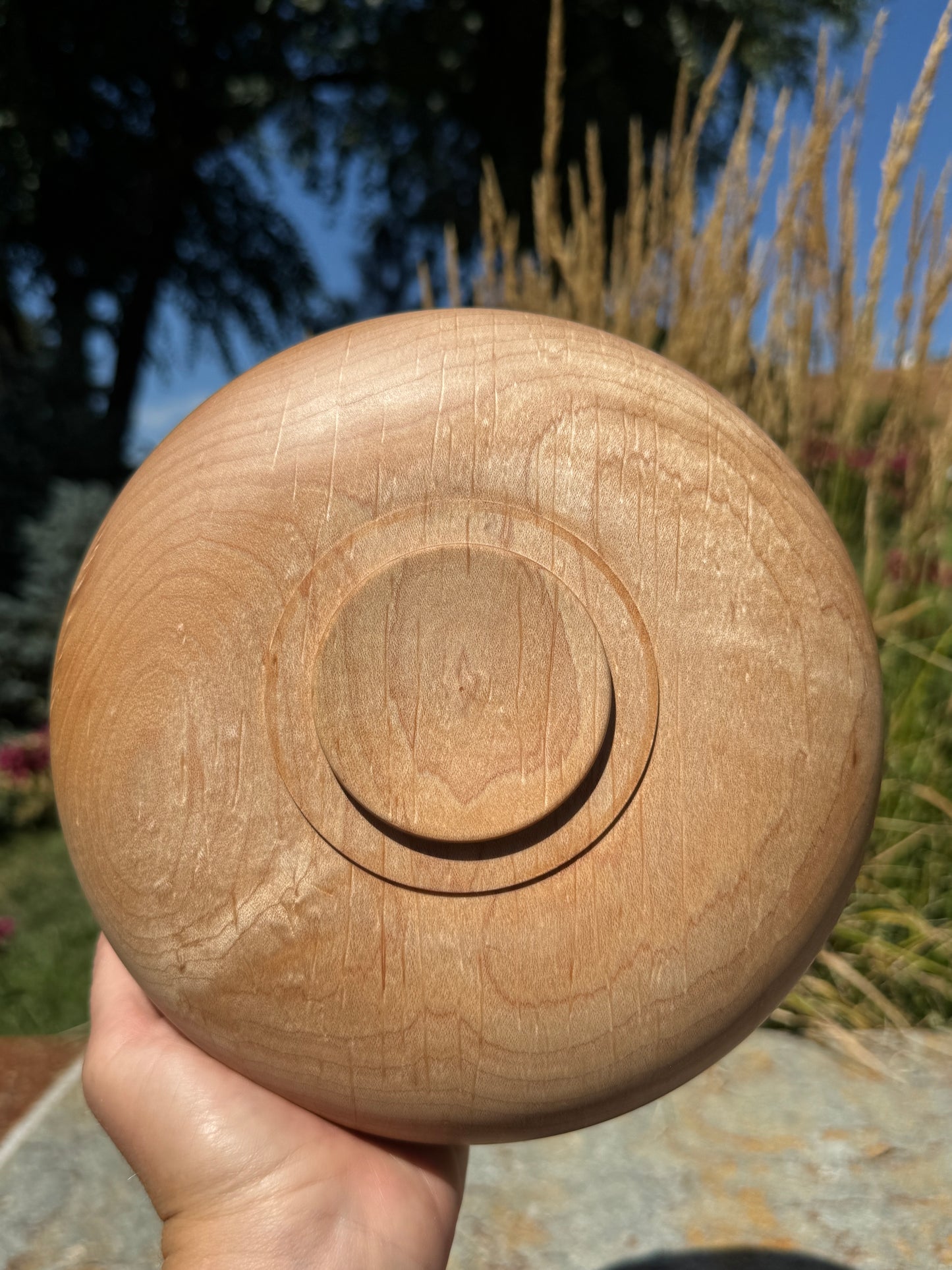 #122 - Basket Illusion Banded Maple Bowl