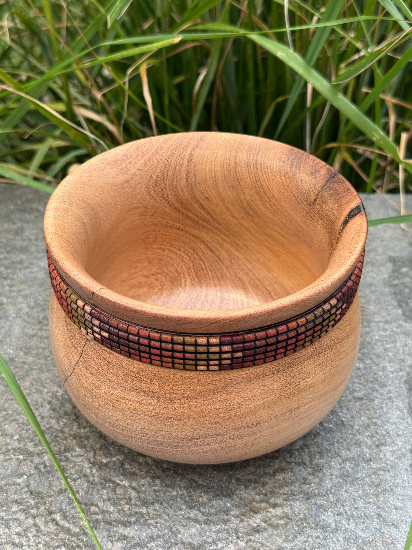 #140 - Arizona Mesquite Vessel with Basket Illusion Band