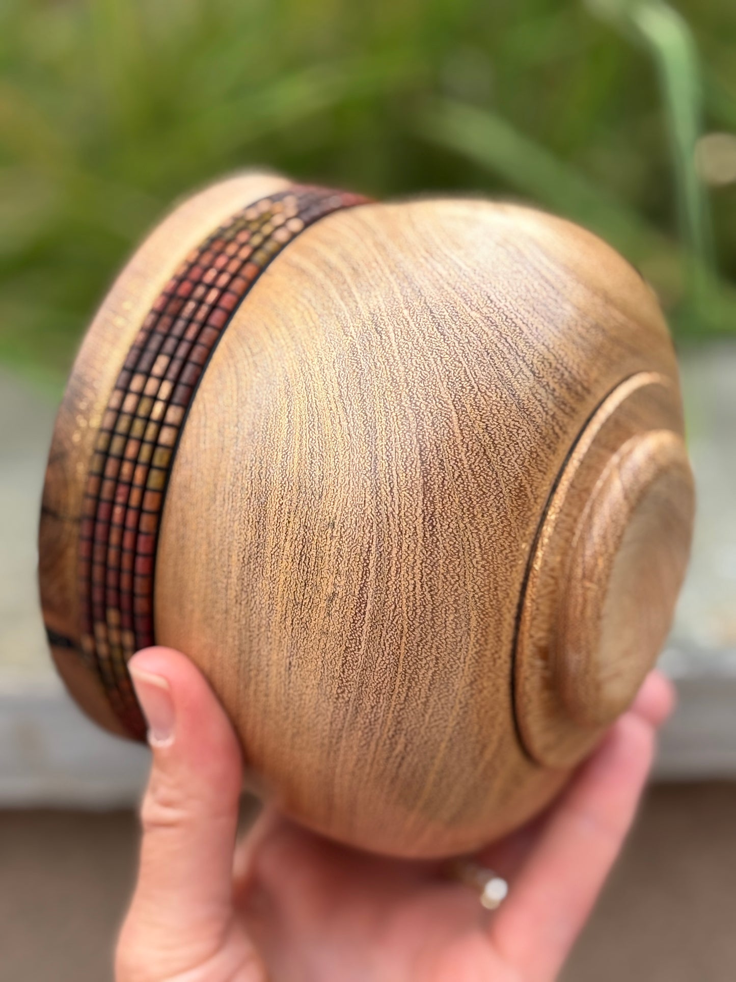 #140 - Arizona Mesquite Vessel with Basket Illusion Band