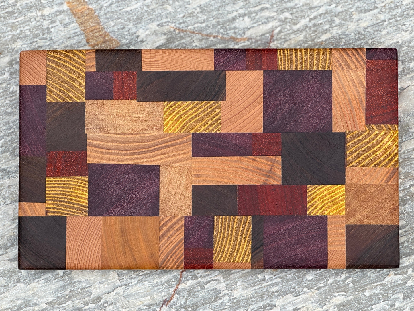 #156 - Small Exotic Wood End Grain Cutting/Charcuterie Board