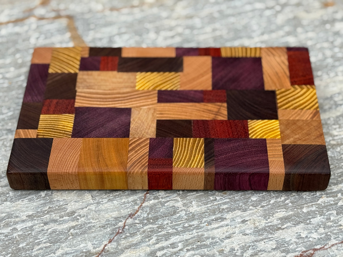 #156 - Small Exotic Wood End Grain Cutting/Charcuterie Board