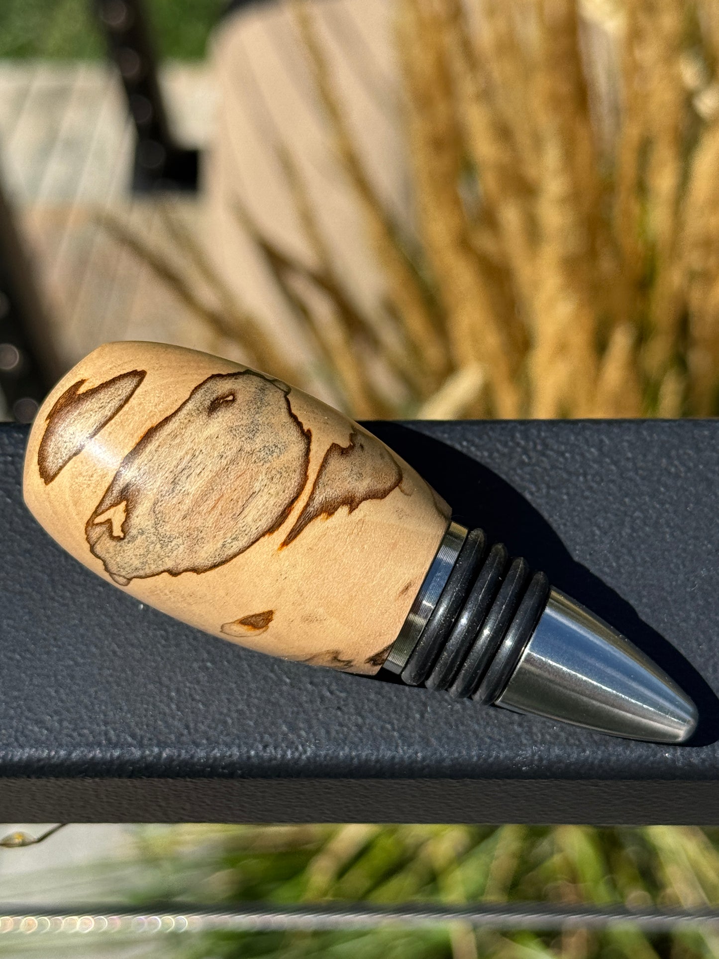 #175 - Spalted Beech Wine Bottle Stopper