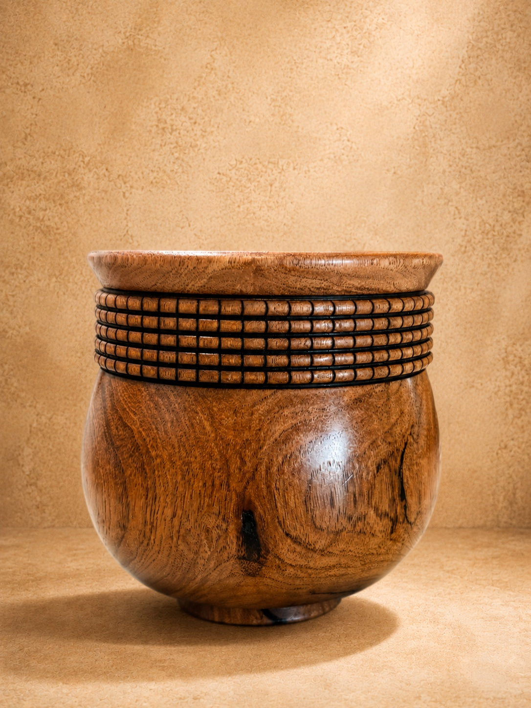 #221 - Mesquite Beaded Vessel
