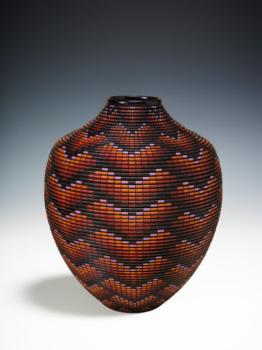 #190 - Monarch Butterfly Basket Illusion Vessel