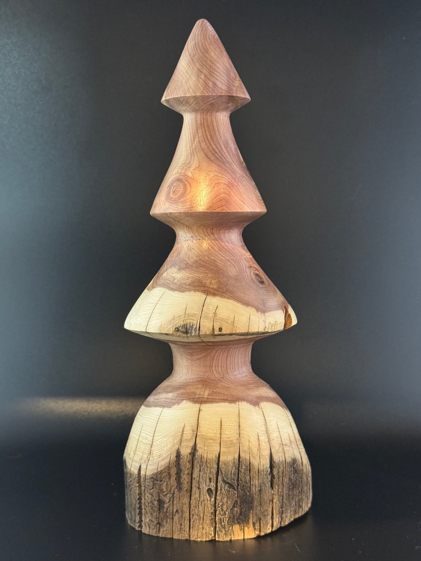 9" Tall Rustic Cedar Christmas Tree