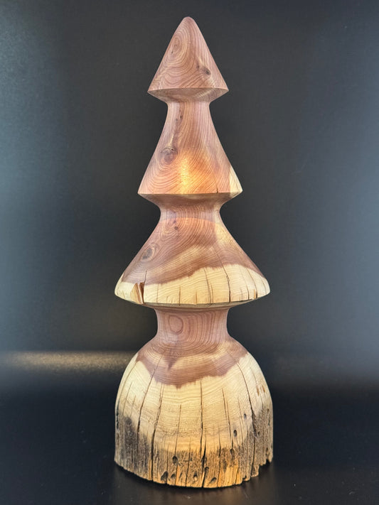 9" Tall Rustic Cedar Christmas Tree