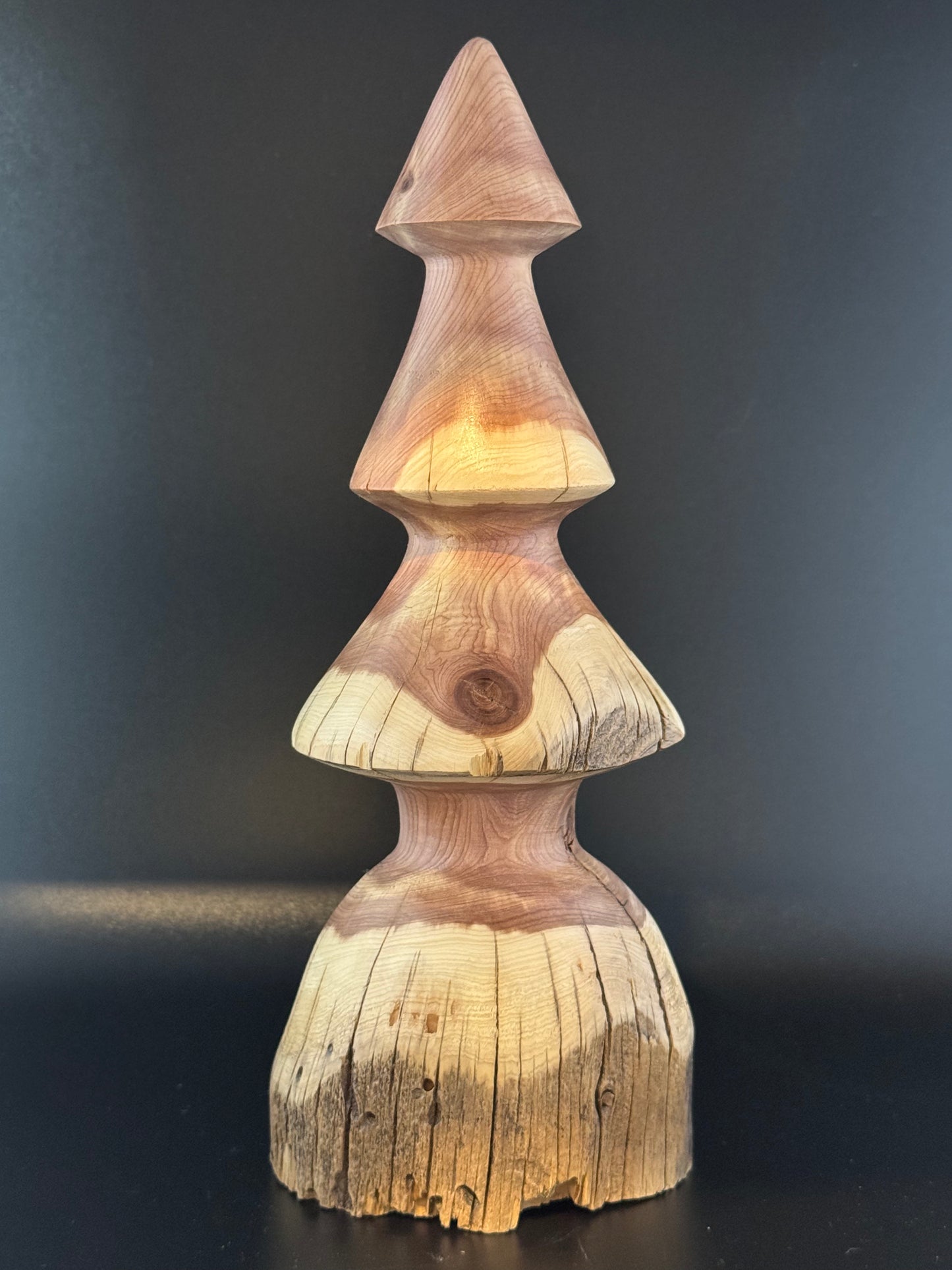 9" Tall Rustic Cedar Christmas Tree