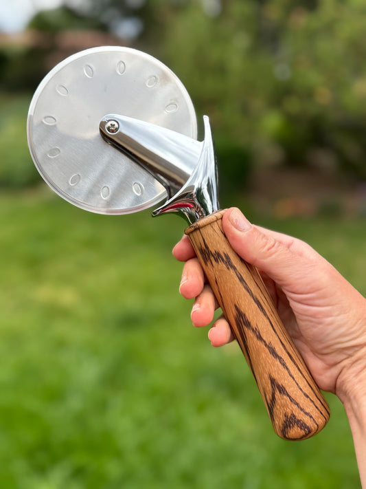 #55 Zebrawood Pizza Cutter