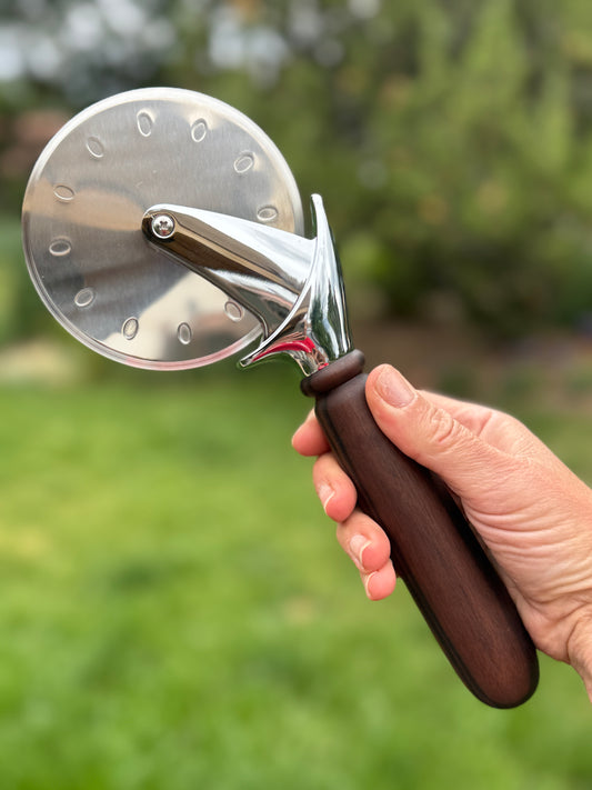 #50 Macassar Ebony Pizza Cutter