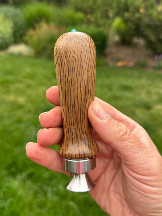 #104 - Post Oak Bottle Opener with Fox Turquoise Cabochon
