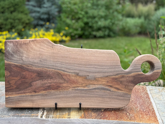 #68 Walnut Live-Edge Charcuterie Board & Ambrosia Maple Bowl