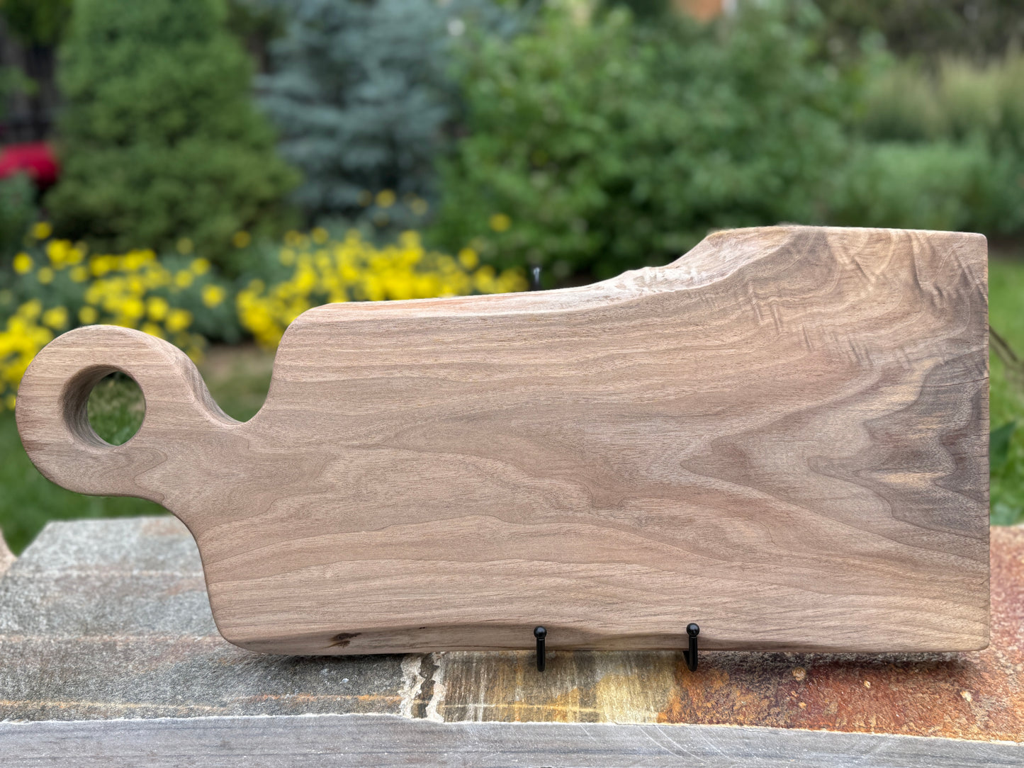 #68 Walnut Live-Edge Charcuterie Board & Ambrosia Maple Bowl