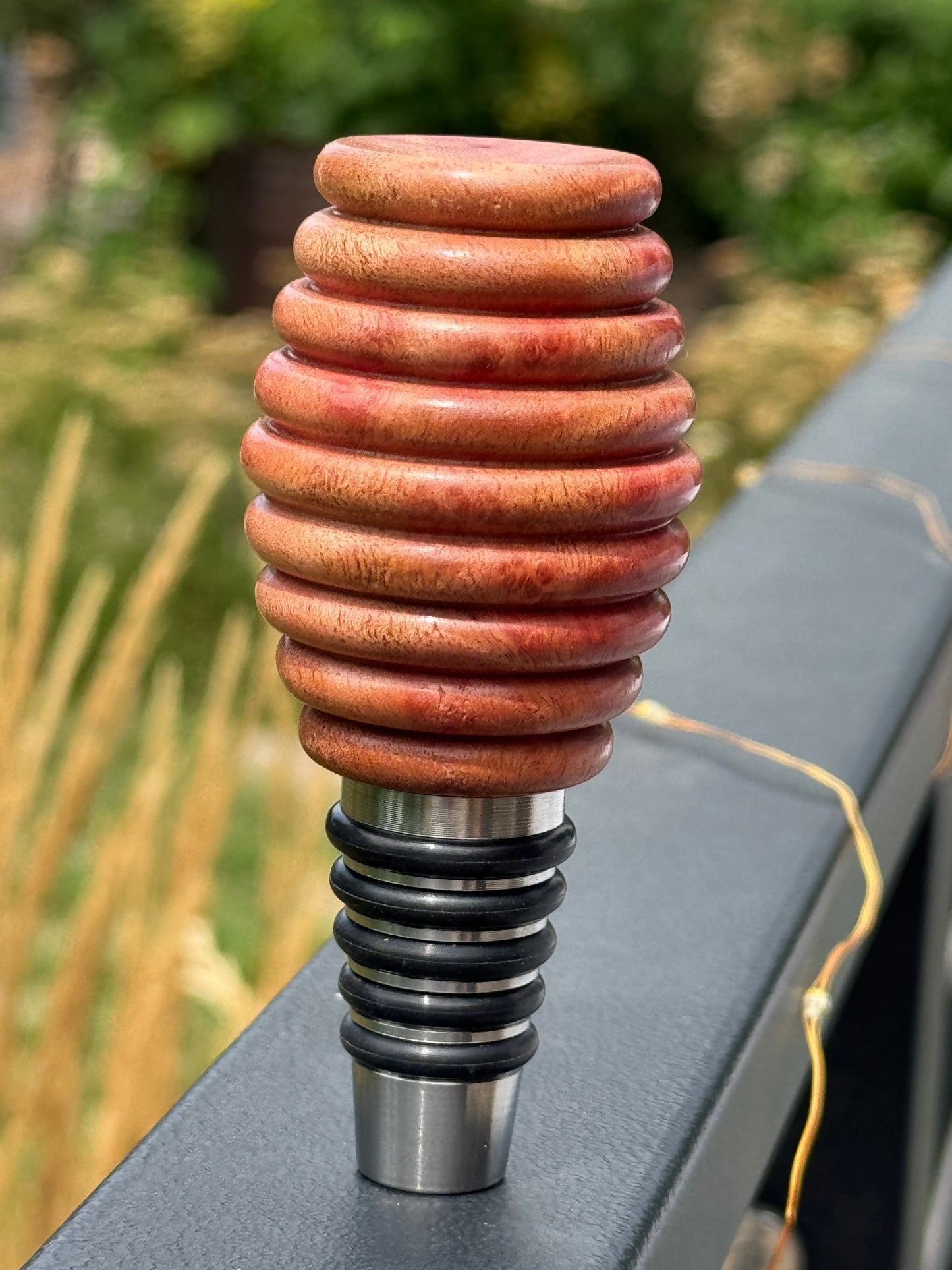 #131 - Camphor Burl Whiskey/Wine Bottle Stopper