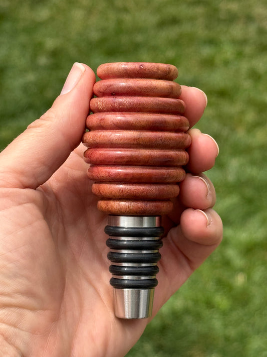 #131 - Camphor Burl Whiskey/Wine Bottle Stopper
