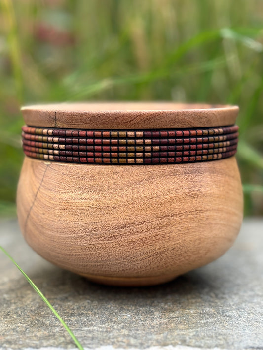 #140 - Arizona Mesquite Vessel with Basket Illusion Band