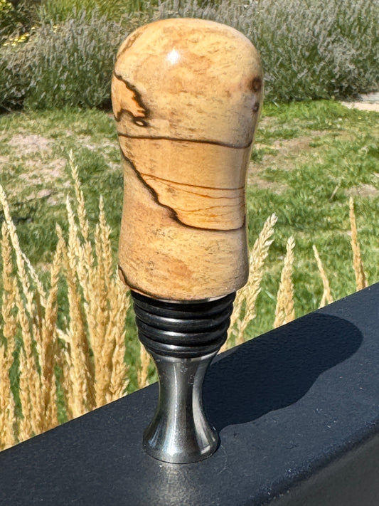 #174 - Spalted Beech Whiskey/Wine Bottle Stopper