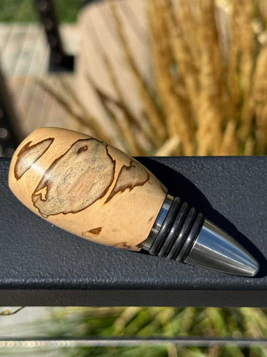 #175 - Spalted Beech Wine Bottle Stopper