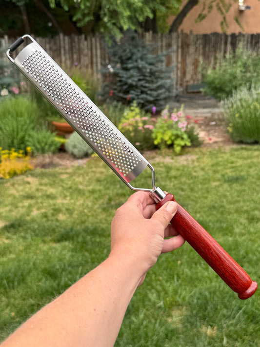 #91 Padauk Rasp Grater with Fox Turquoise Cabochon