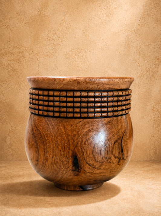 #221 - Mesquite Beaded Vessel