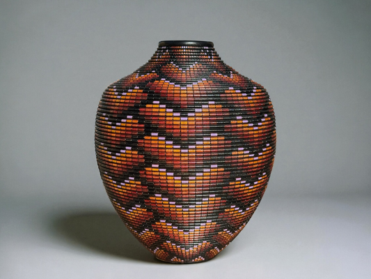 #190 - Monarch Butterfly Basket Illusion Vessel