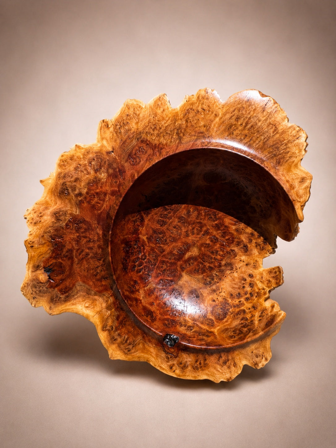 #219 - Red Mallee Burl Live Edge Bowl small